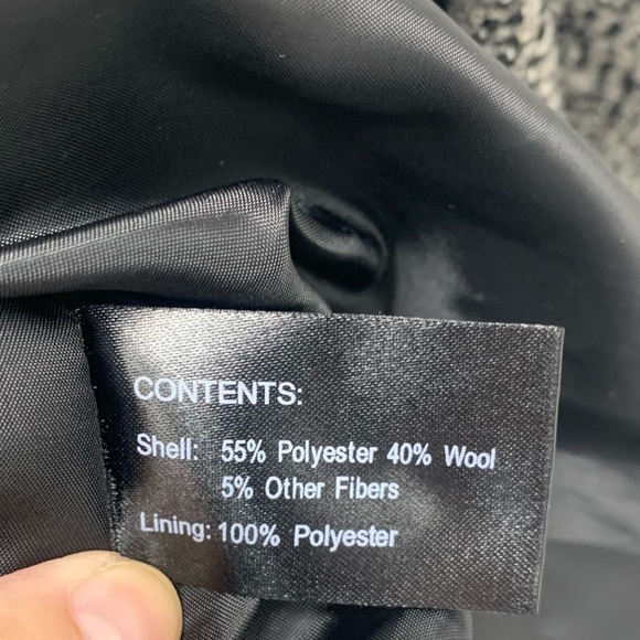 Giacca wool blend coat sz L - Picture 7 of 8